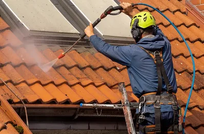 Démoussage et hydrofuge de toiture au Bourguet
